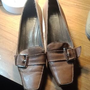 Stuart Weitzman Brown Leather Loafers These Are Used